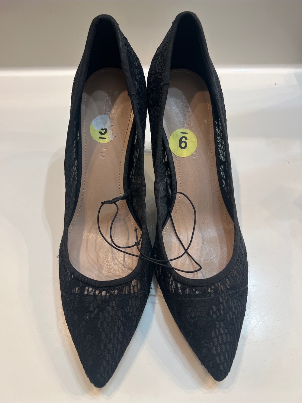 New Karl lagerfield women’s Black classic pumps heels size 9